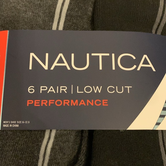 Mens Nautica Low Cut Performance Athletic Socks. 6 Pairs. New! - Picture 2 of 4